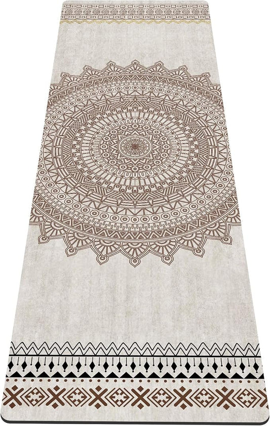 nuveti Yoga Mat Print Extra Thick TPE Non Slip Fitness Exercise Mat with Carrying Bag,72"x24" Extra Thick 6MM Exercise & Workout Mat for Yoga, Pilates Fitness and Floor Exercises