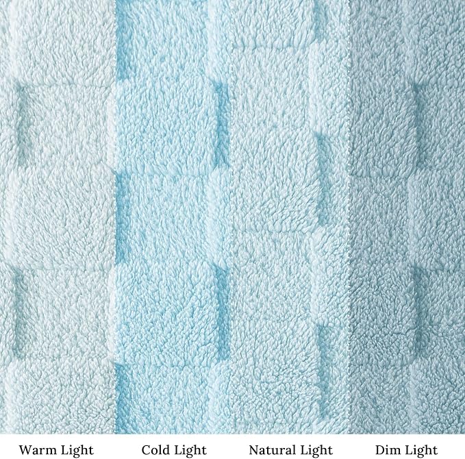 Exclusivo Mezcla 3D Checkered Fleece Queen Blanket for Bed, LCE Blue | Super Soft and Cozy Fluffy Blanket, Lightweight, Breathable, Decorative Blanket for Living Room, Bedroom, All Season, 90"x90"