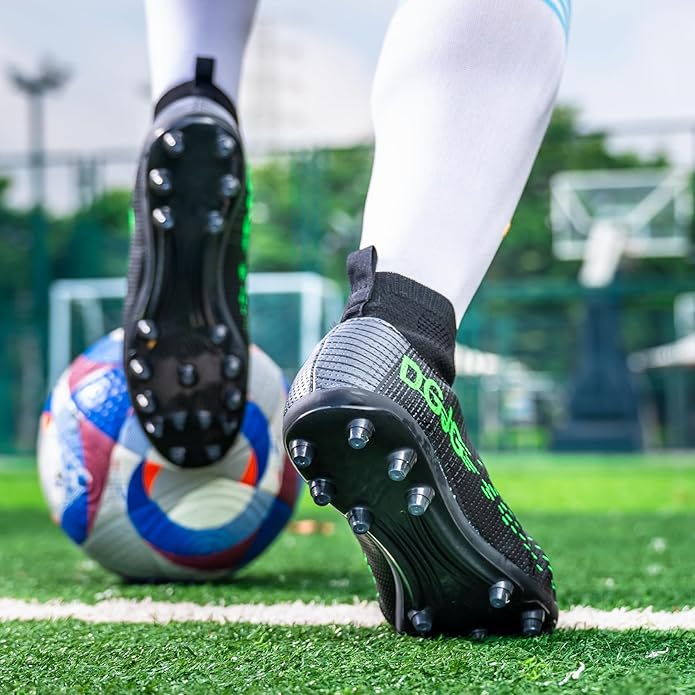 Boys Girls Soccer Cleats High-top Training Soccer Shoes