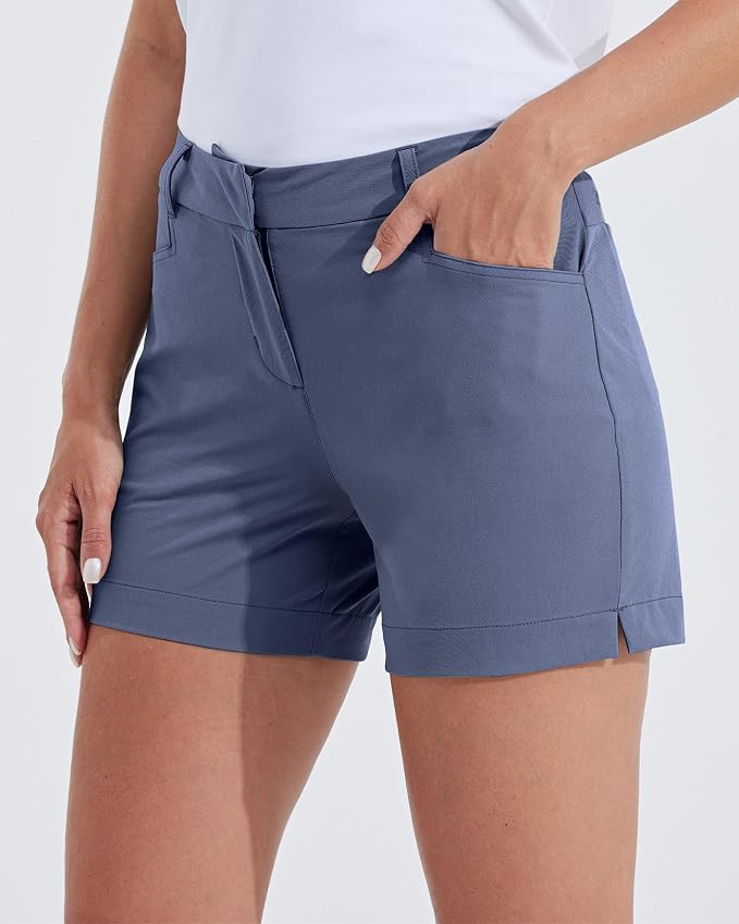 Willit Women's 4.5" Golf Shorts Quick Dry Outdoor Causal Shorts with Pockets Water Resistant