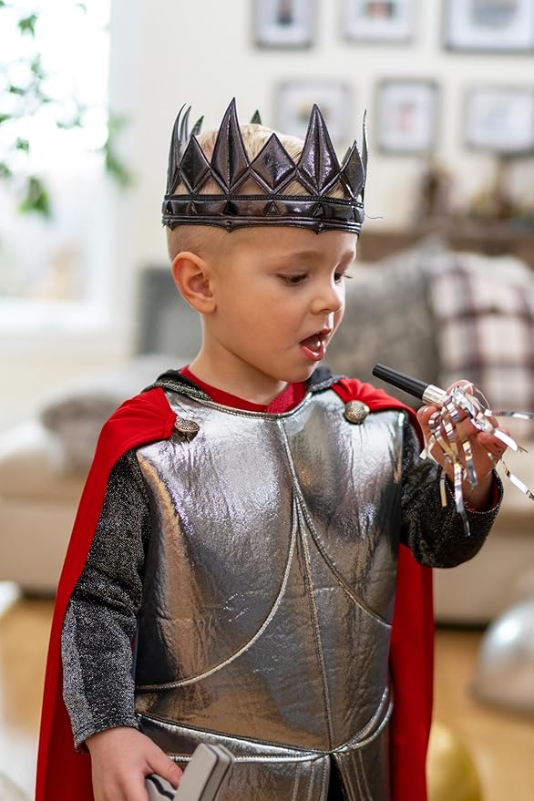 Little Adventures Royal Knight Hooded Cape and Costume - Machine Washable Child Pretend Play and Party Costume