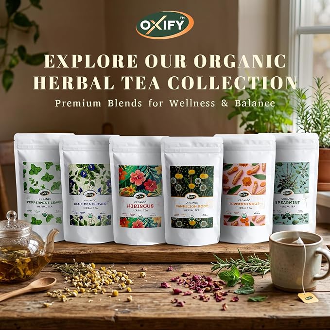 Oxify Organic Moringa Leaves Herbal Loose Tea- 16 oz (16 oz, Moringa Leaves)