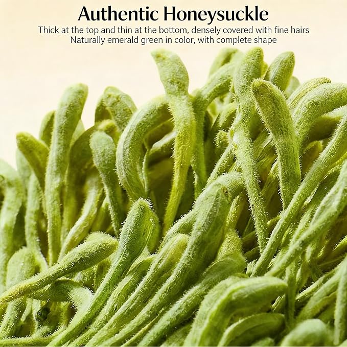 NASLAPH Dried Honeysuckle Herbal Tea Honeysuckle Buds, 3.88Oz/110g Natural Honeysuckle Jin Yin Hua Tea with Delicate Floral Aroma, Naturally Sweet Taste