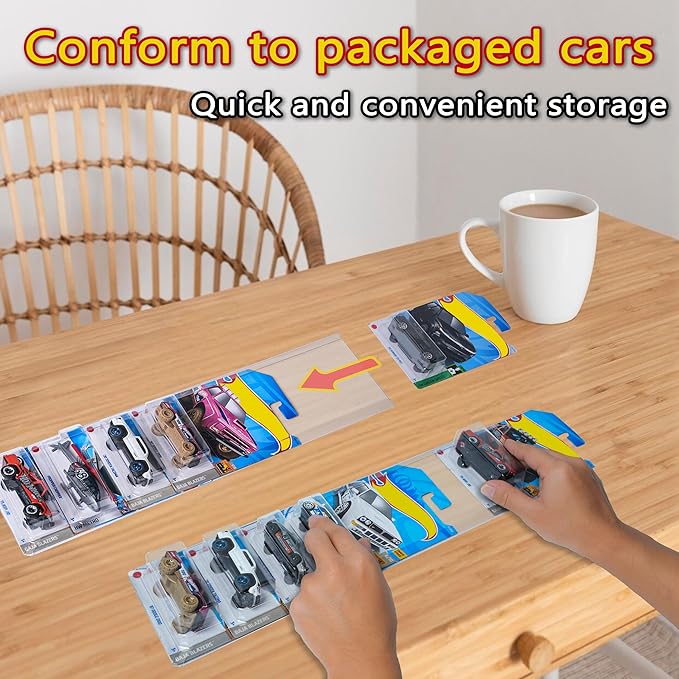 10 Pcs Diecast Display Case for Hot-Wheels Match-Box,Toy Car Storage Organizer,Compatible with Hot-Wheels Match-Box Packaged Cars,Packaged Cars Display Wall Mount (10psc)