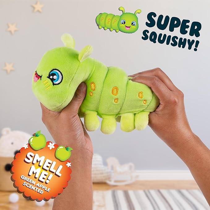 Scentco Snuggle Bugs (Caterpillar)- Green Apple Scented Plush Toy - Gifts for Kids, Gift Guide, Aromatherapy