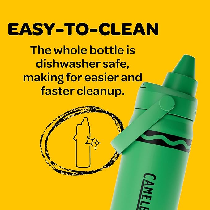 CamelBak Crayola Chug Insulated Stainless Steel Water Bottle, Limited Edition Lid, Mountain Meadow, 16oz