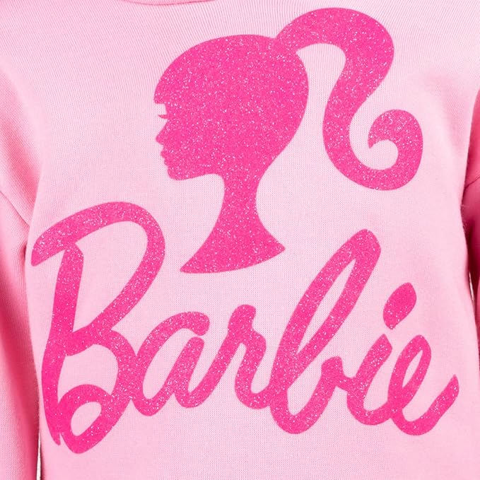 Barbie Girls Fleece Hoodie and Leggings Outfit Set Toddler to Big Kid Sizes (2T - 18-20)