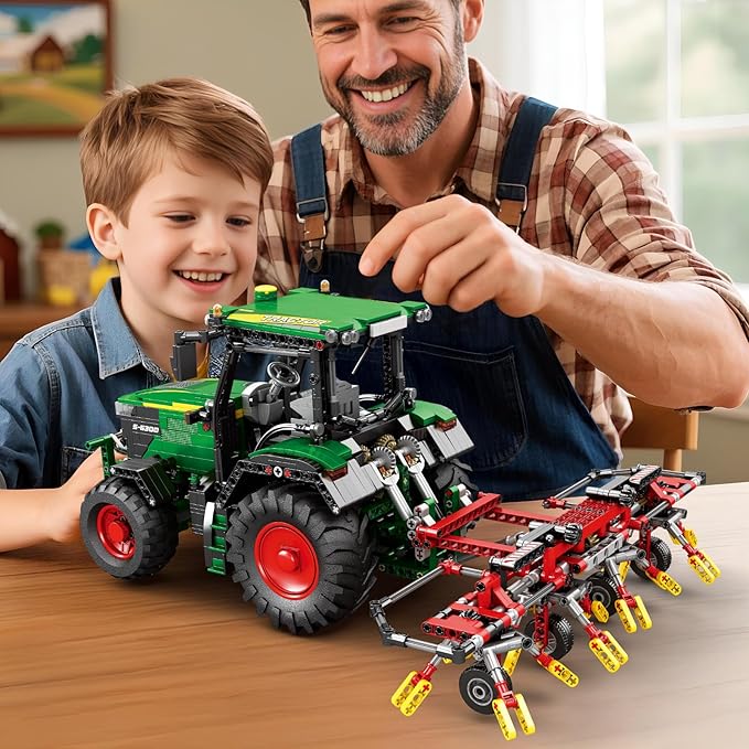 Tractor Building Blocks Set 22015, APP Remote Control Construction Toy Vehicle Model Kit for Adult, Farm Technic Truck Model Kit, Gifts for Kids 14+