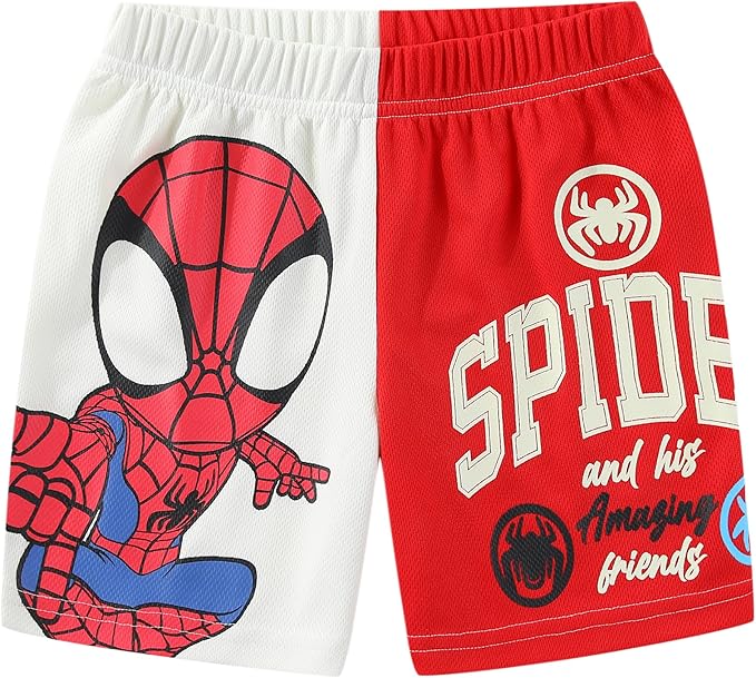 Marvel Spidey and His Amazing Friends Boys 3 Piece Tank Top T-Shirt and Shorts Set for Toddler and Big Kids