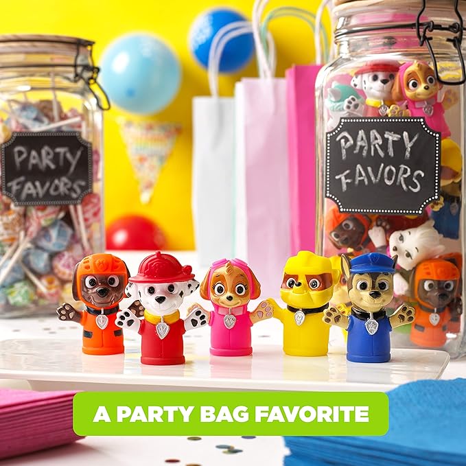Ginsey Nickelodeon PAW Patrol Bath Finger Puppets, 5 Pc - Party Favors, Educational, Floating Pool Toys, Beach Toys, Story Time, Playtime