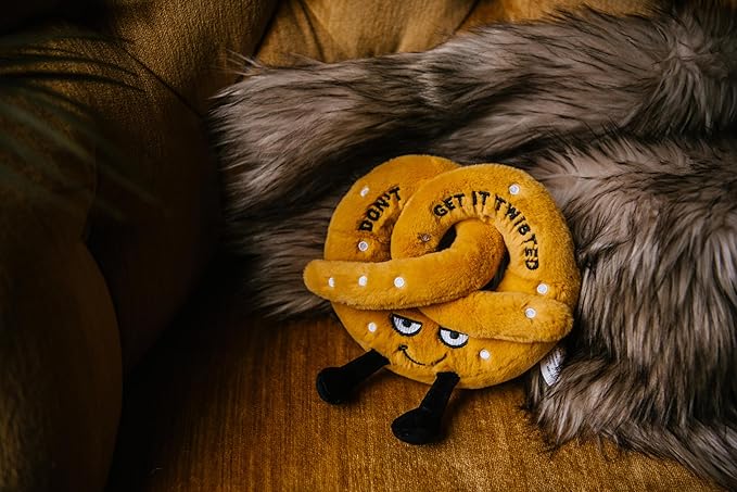 Pretzal Plushie - Don't Get It Twisted Sassy Preztal Plush, Funny & Cute Food Plush Toy for Gifting