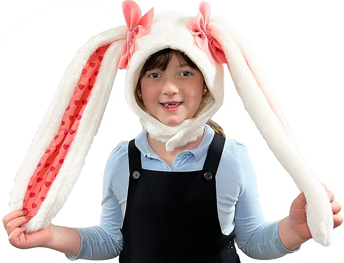 Playtime by Eimmie 18 Inch Doll Clothes and Accessories - Easter Bunny Onesie with Heart Zipper, Pink Paws & Matching Bunny Ear Hat - Fits American, Generation & Other 18" Dolls for Girls