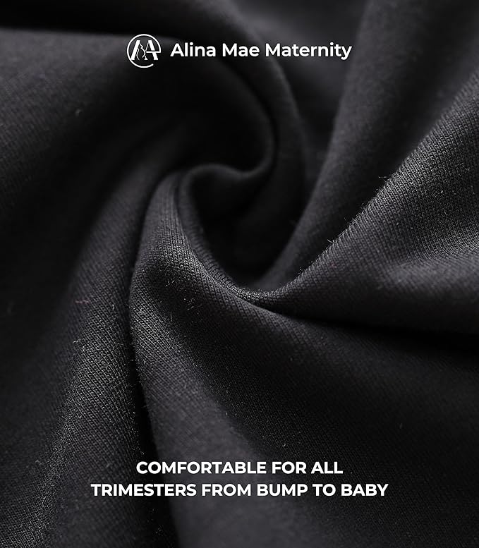 Maternity Pants Work Over The Belly with Pockets, Womens Pregnancy Dress Pants Office Clothes Trousers Stretch Summer