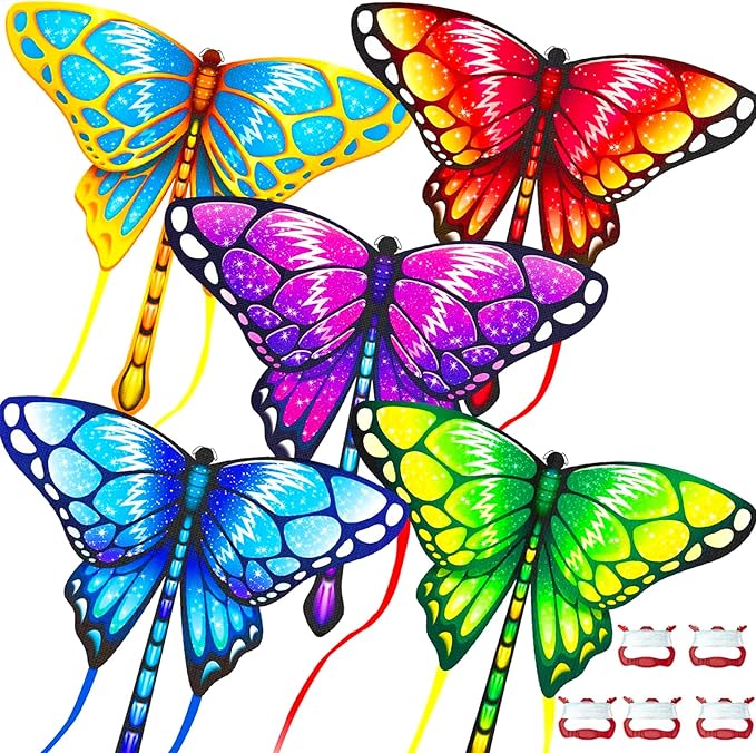 Easy to Fly Kites for Kids & Adults,Butterfly Delta Kites with String & Hand for Beach,Park,Outdoor Toys Birthday Gifts for Boys Girls Ages 4 5 6 7 8-12 Years Old