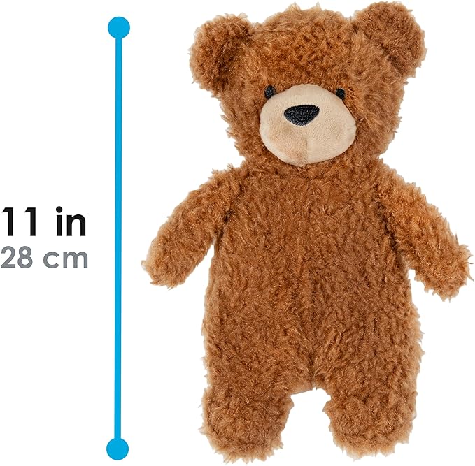 KIDS PREFERRED 11 Inch Teddy Bear Brown Soft Plush Stuffed Animal Toy Gift for Kids and Toddlers - Carter's Squishy Bear