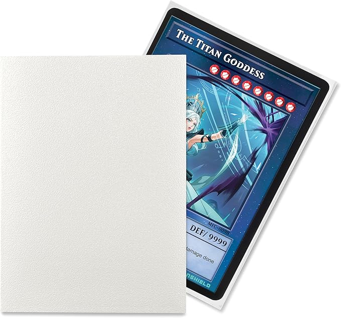 TitanShield (150 Sleeve/White Small Japanese Sized Trading Card Sleeves Deck Protector for Yu-Gi-Oh, Cardfight!! Vanguard & Photocards