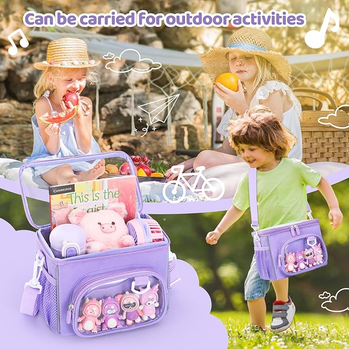 Kids Bike Basket, Front Frame Handlebar Bag for Toddler Scooter Tricycle Bicycle, Cute Small Fabric Bicycle Basket for Boys & Girls,
