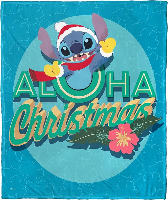Northwest Lilo and Stitch Silk Touch Throw Blanket, 50" x 60", Festive Aloha