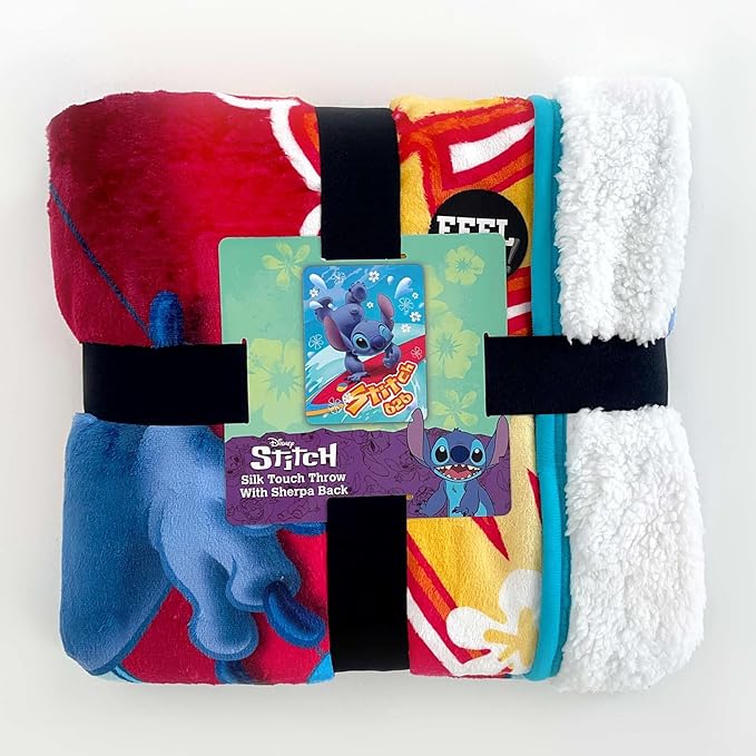 Disney Sitich Blanket Stitch 626 Double Sided Silk Touch Lap Throw Blanket 46" x 60"