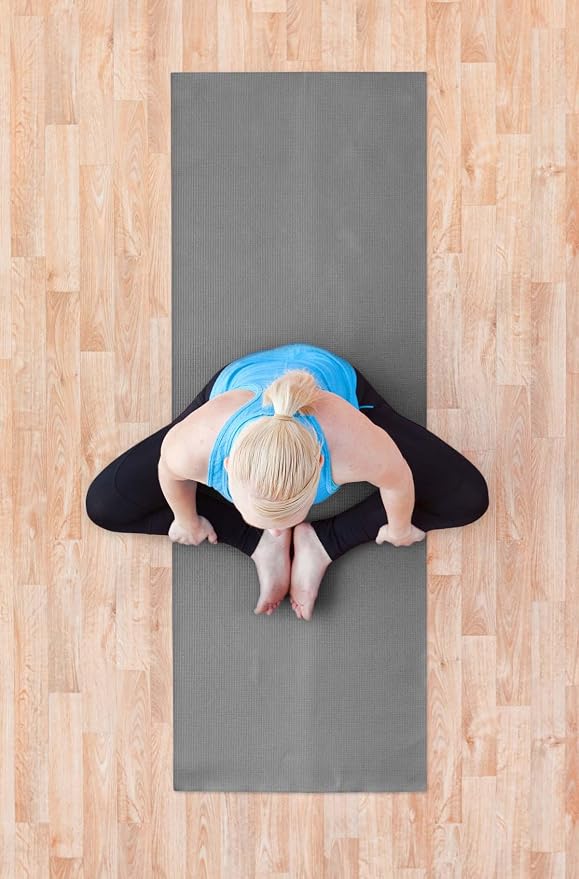 YogaAccessories 1/4" Thick High Density Deluxe Non Slip Exercise Pilates & Yoga Mat