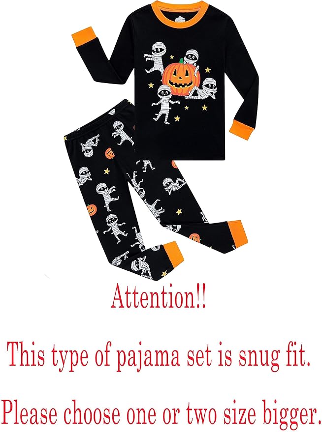 KikizYe Little Big Boys Girls Pajamas Set Kids PJs 100% Cotton Sleepwear