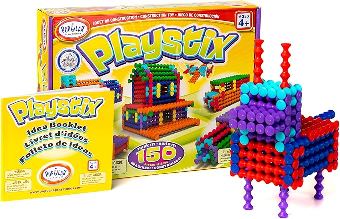 Playstix Construction Toy Building Blocks Set 150 Piece STEM Kit