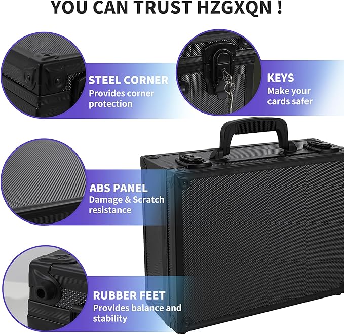 HZGXQN Toploader Storage Box for 3" x 4" 35pt Rigid Card, Top Loader Card Storage Hard Case, Sports Card Storage Boxes for Trading Cards, Top Loaders Holder (Holds 600+ Toploaders)