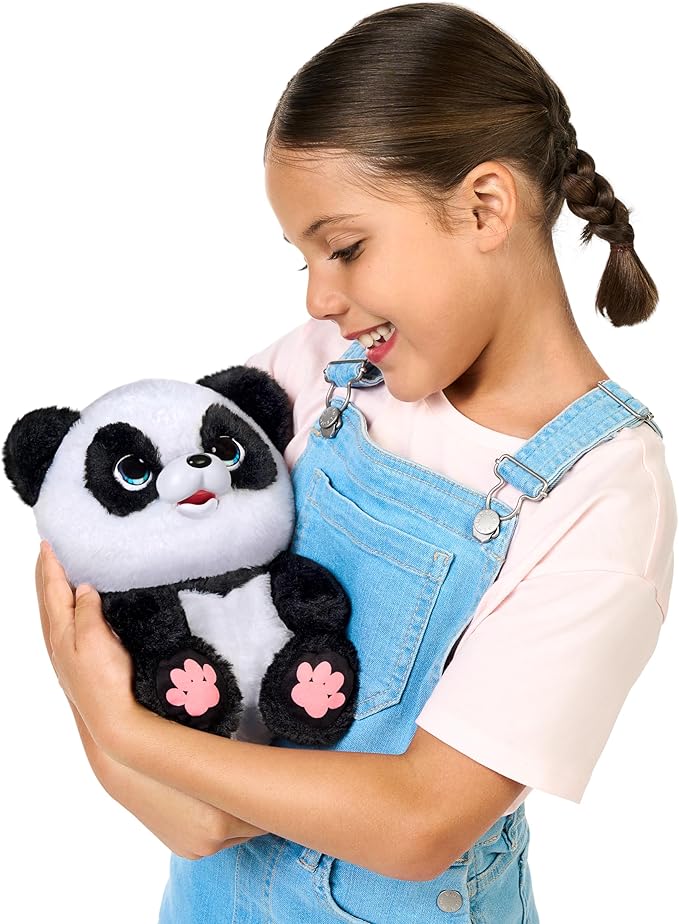 Little Live Pets My Baby Talking Panda ChuChu, Cuddly Panda Toy Plush with 50+ Sounds, Potty Dance, Kick, Feed, Kids Interactive Animal Toys Ages 4+