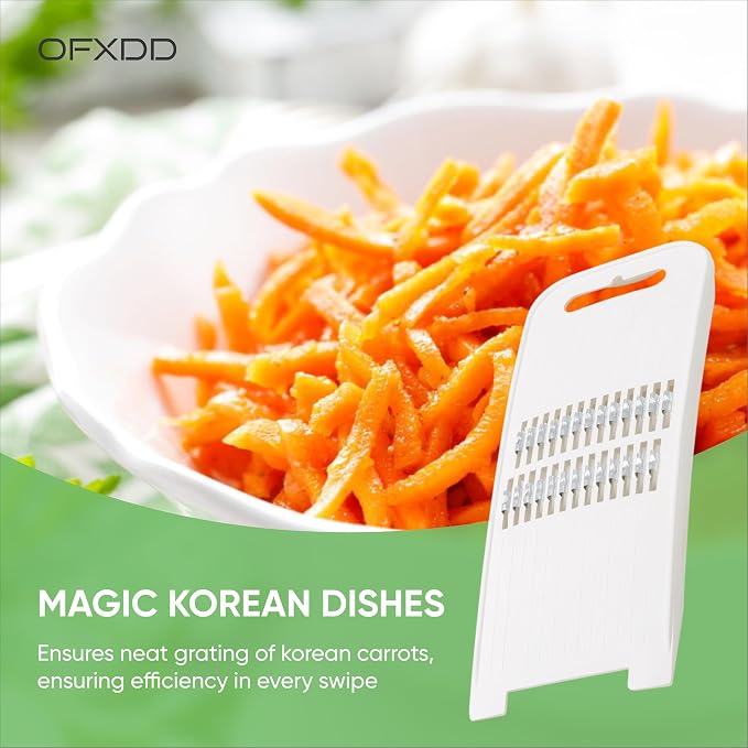 Korean Carrot Salad Grater - Vegetable and Carrort Hand Slicer - Julienne Plastic Shredder