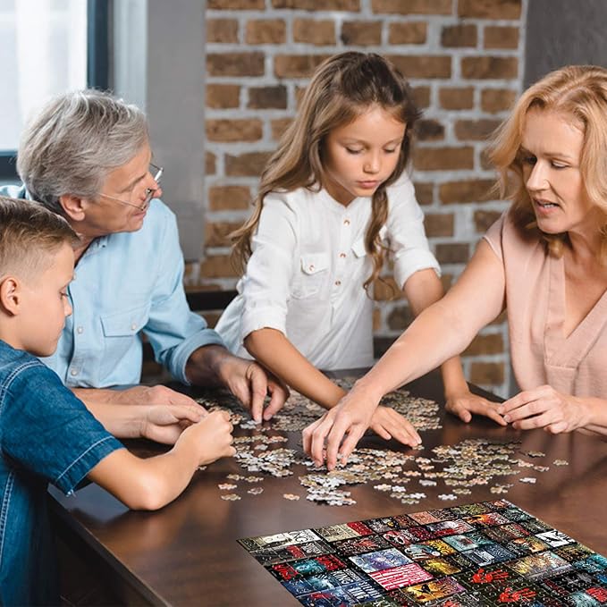 Jigsaw Puzzles for Adults 1000 Piece High Challenging DIY Large Puzzle Educational Toy Funny Family Games Unique Home Decor (Horror Novel)