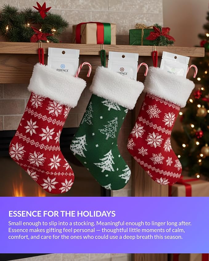 Essence Wearable Aromatherapy Nasal Diffuser – Lavender Mint Essential Oil Nose Ring Silicone Inhaler for Stress & Mood Support - Made in USA & Travel-Friendly