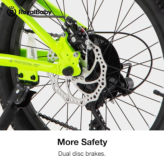RoyalBaby Kids Mountain Bike for Boys and Girls, Ultra-Light Aluminum 20-26 Inch Wheel Bicycle for 6-14 Years Old Children, 7/21-Speeds Drivetrain
