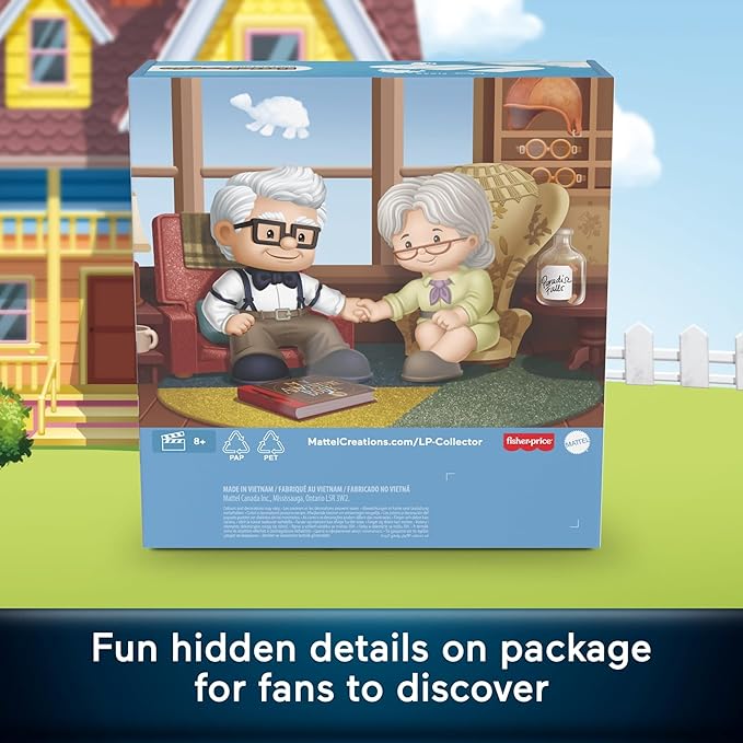 Little People Collector Disney Pixar UP Special Edition Set for Movie Fans, 2 Character Figures in a Display Package (Amazon Exclusive)