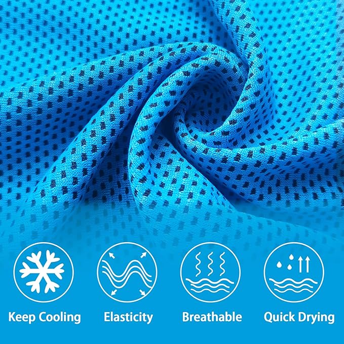 60Pack Cooling Towels Bulk Ice Microfiber Wraps for Neck and Face | Large Size 40"x12" Breathable Soft Chilly Sweat Rag Neck Towels for Workout Gym Yoga Golf Running Sport Multicolor