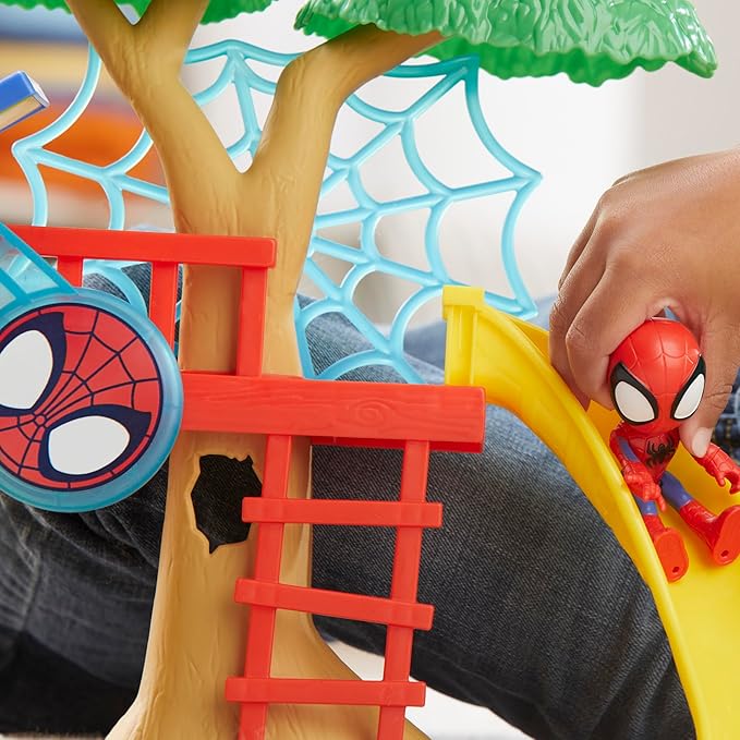 Spidey and his Amazing Friends Spidey Playground Playset, Includes 4-Inch Action Figure, Marvel Super Hero Toys for Kids 3 and Up