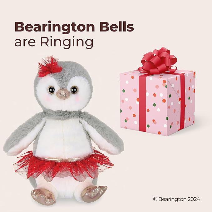 Bearington Collection Ballerina Stuffed Animal - Ballet Doll - Dance Recital Gifts for Girls - Penguin Snowbell - 11"