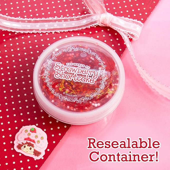 Strawberry Shortcake SLIMYGLOOP Mix'ems, Glitter Slime for Kids, Strawberry Shortcake Toy Accessories, Cute Things for Girls, Party Favors for Kids 8-12