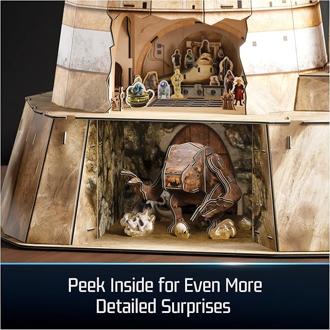 4D Build, Star Wars Jabba’s Palace 3D Model Kit, Star Wars Collectibles & Desk Décor, Adult Puzzles, Building Toys, 3D Puzzles for Adults & Teens, 340 Pieces, for Ages 12 & Up