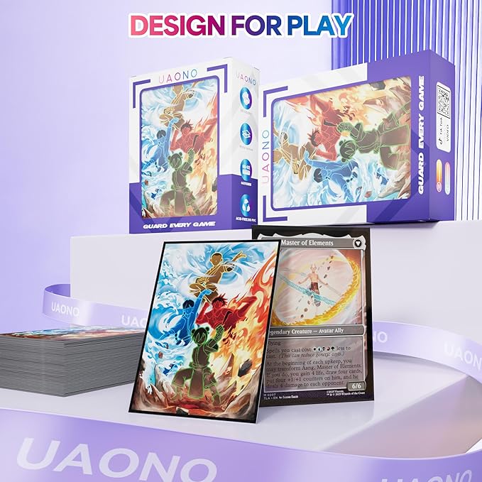 UAONO MTG Card Sleeves - 100 Count Standard Size Matte Art Sleeve, Smooth Shuffling & Ultra Clear Protection, for Magic The Gathering(Chinese Style)