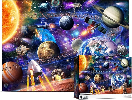 Antelope - 1000 Piece Space Mars Mission Jigsaw Puzzle for Adults, Solar System High Resolution, Matte Finish, Smooth Edging, No Dust