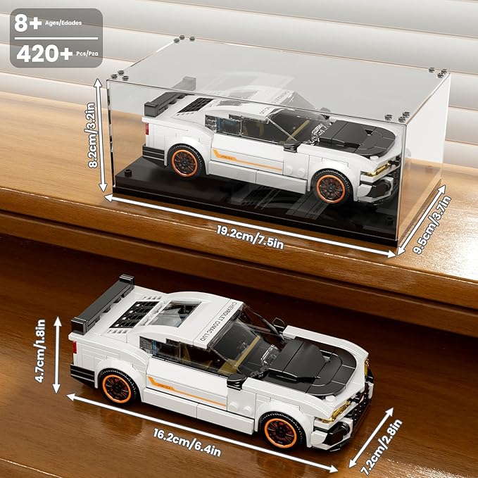 Mould King ZL-1 Classic Sports Car Building Kits, MOC Racing Car Toys Model, Vehicle Blocks Set Suitable for Boys to Build, House Decoration Gifts for Kids and Adults 27083 (421 Pcs)