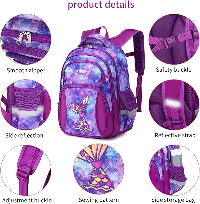 Cusangel Backpack for Girls Boys School Bookbags Kindergarten Elementary Lightweight Waterproof Multifunctional Large Capacity for Backpack (16 inch Fun Prints)