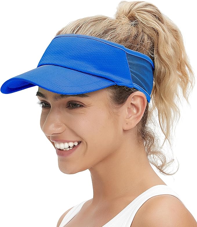 Sun Visor Hats Lightweight Stretchy for Running Tennis Golf | Portable,Mesh breathable,Quick-dry,Cooling Visor Hat,Stretch Fit,For Outdoor Sport Pickleball,Beach Volleyball