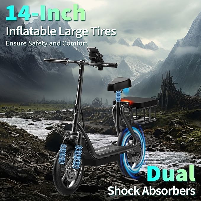 MAXSHOT Electric Scooter for Adults, 8.5/10/14" Tires, 19/22Mph, 350W/500W Motor, 21-28 Miles Range, Folding E-Scooter with Dual Suspension,APP(V1/SPRO/MAX/PRO/X1/X1PRO/PR)