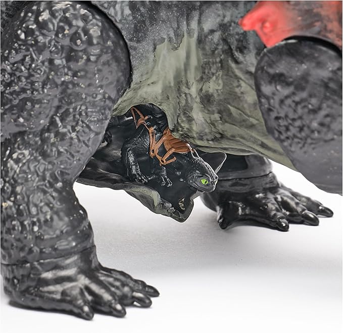 Dreamworks Dragons, How to Train Your Dragon, Berk Universe: Red Death Devouring Fury, 11 Inch Toothless Dragon Toy, 4+ Years