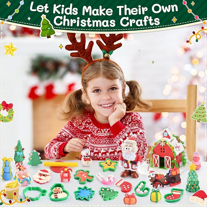 PLAY Color Dough Set for Kids - Clay Set for Kids Ages 4-8 Educational Toys for Girls Safe & Non-Toxic