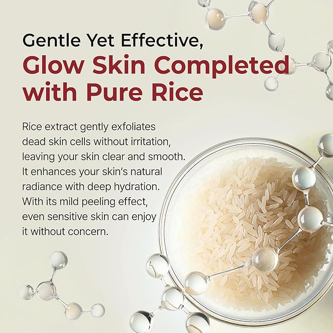 Dr.Melaxin Peel Shot Glow White Rice Peeling Ampoule 80ml, Dead Skin Gentle Exfoliating Ampoule with Rice Water Extract, AHA BHA, Niacinamide, Daily Skin Texture Care, All Skin Types, Korean Skincare