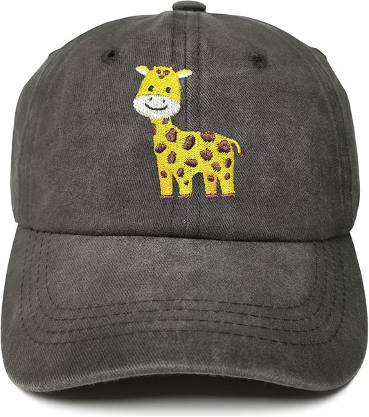 Embroidered Animal Baseball Hats for Boy and Girl