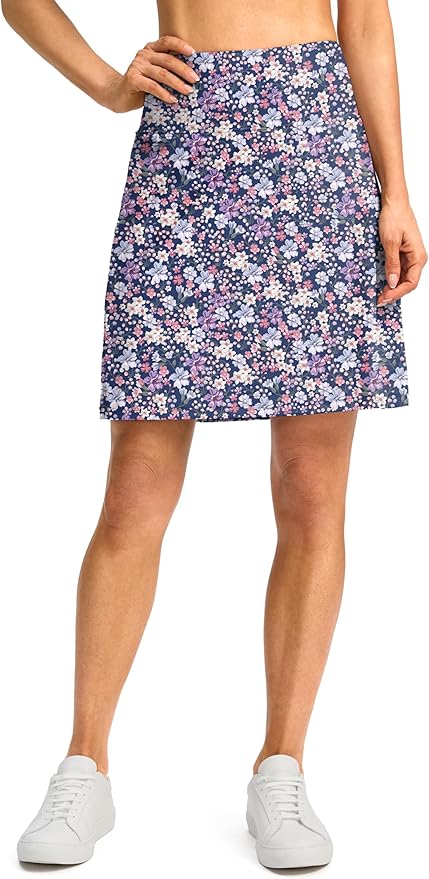 G Gradual 19" Skorts for Woman with Pockets High Waist Golf Skirt | Lightweight, Stretchy, Breathable, Tummy Control, Built-in Shorts, Athletic, Tennis, Pickleball, Casual Summer
