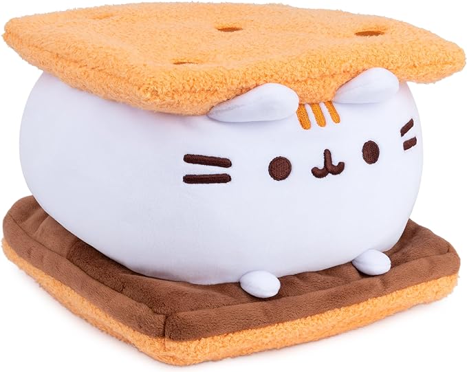 GUND Pusheen S’mores Squisheen Plush, Stuffed Animal for Ages 8 and Up, Brown/White, 12”